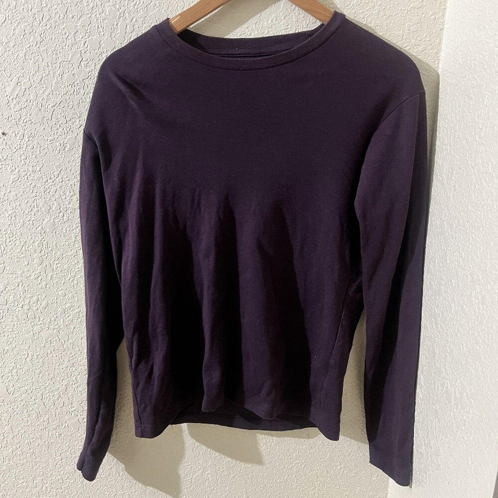 Uniqlo Dark Purple Thermal Long Sleeve Crewneck Size XS